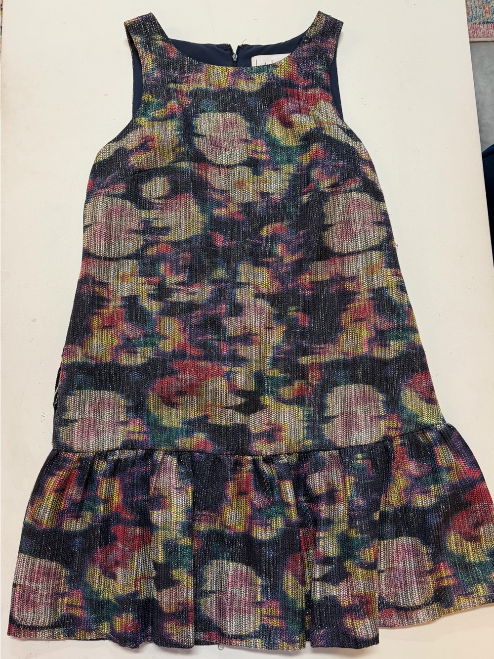 Women's Multicolor Floral Ruffle Hem Dress